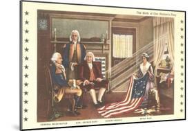 Betsy Ross and Birth of the Flag-null-Mounted Art Print