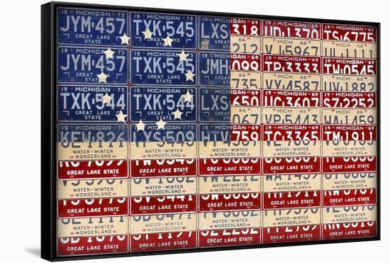 Betsy Ross Flag-Design Turnpike-Framed Stretched Canvas