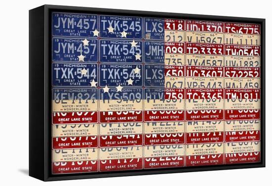 Betsy Ross Flag-Design Turnpike-Framed Stretched Canvas