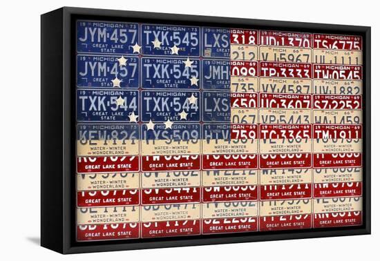 Betsy Ross Flag-Design Turnpike-Framed Stretched Canvas