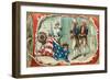 Betsy Ross Sewing Flag-null-Framed Art Print