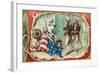 Betsy Ross Sewing Flag-null-Framed Art Print