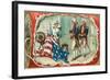 Betsy Ross Sewing Flag-null-Framed Art Print