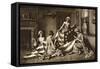 Betsy Ross Sewing the First United States Flag-null-Framed Stretched Canvas