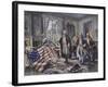 Betsy Ross Shows Washington the Stars and Stripes-Edward Moran-Framed Giclee Print