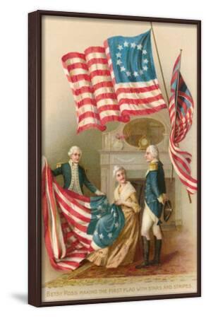'Betsy Ross with First Flag' Prints | AllPosters.com