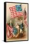 Betsy Ross with First Flag-null-Framed Stretched Canvas