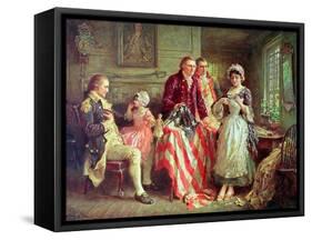 Betsy Ross-Jean Leon Gerome Ferris-Framed Stretched Canvas