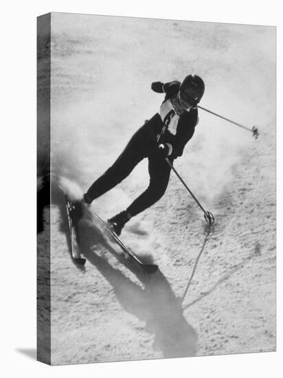 Betsy Snite During Winter Olympics-Ralph Crane-Stretched Canvas