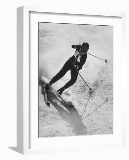 Betsy Snite During Winter Olympics-Ralph Crane-Framed Premium Photographic Print