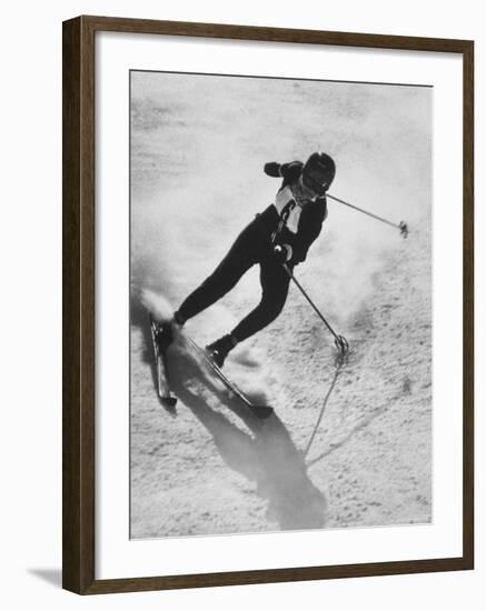 Betsy Snite During Winter Olympics-Ralph Crane-Framed Premium Photographic Print