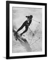 Betsy Snite During Winter Olympics-Ralph Crane-Framed Premium Photographic Print