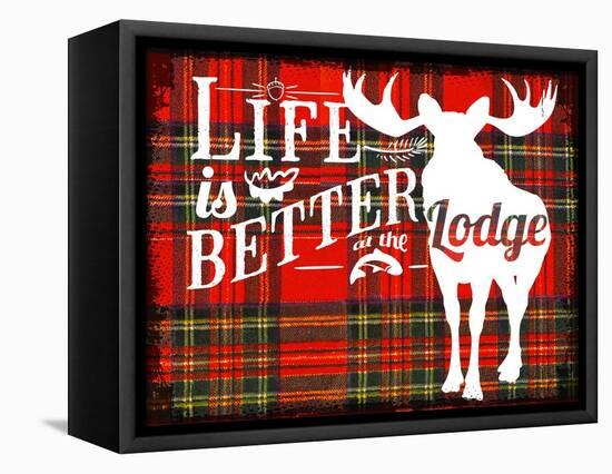 Better at the Lodge-null-Framed Stretched Canvas