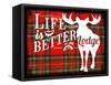 Better at the Lodge-null-Framed Stretched Canvas