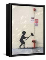 Better Out Than In-Banksy-Framed Stretched Canvas