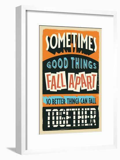 Better Things Can Fall Together-Vintage Vector Studio-Framed Art Print