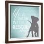 Better with a Rescue Dog-Kimberly Glover-Framed Giclee Print