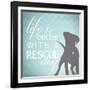 Better with a Rescue Dog-Kimberly Glover-Framed Giclee Print