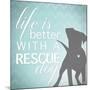 Better with a Rescue Dog-Kimberly Glover-Mounted Giclee Print