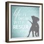 Better with a Rescue Dog-Kimberly Glover-Framed Premium Giclee Print