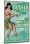 Bettie Page Aloha Lounge-null-Mounted Poster