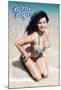 Bettie Page- Bikini & Tropical Beach-null-Mounted Poster