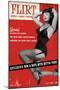 Bettie Page Flirt Pin-Up by Retro-A-Go-Go Poster-null-Mounted Poster