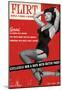Bettie Page Flirt Pin-Up-null-Mounted Poster