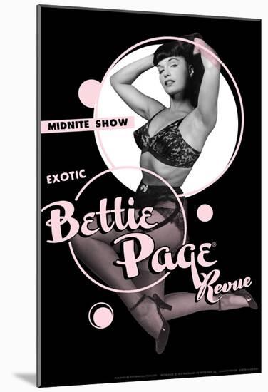 Bettie Page Girlie Revue Pin-Up-null-Mounted Poster