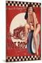 Bettie Page Hot Rod by Retro-A-Go-Go Poster-null-Mounted Poster
