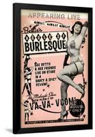 Bettie Page House of Burlesque by Retro-A-Go-Go Poster-null-Framed Poster