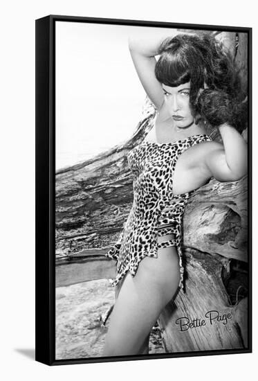 Bettie Page Jungle Bettie Pin-Up by Retro-A-Go-Go Poster-null-Framed Stretched Canvas