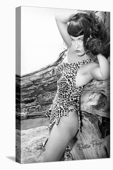 Bettie Page Jungle Bettie Pin-Up by Retro-A-Go-Go Poster-null-Stretched Canvas