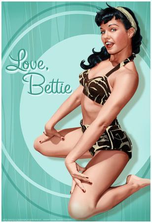 Bettie Page Love Bettie Pin-Up' Poster | AllPosters.com