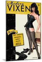 Bettie Page Modern Vixen Pin-Up by Retro-A-Go-Go Poster-null-Mounted Poster