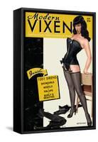 Bettie Page Modern Vixen Pin-Up by Retro-A-Go-Go Poster-null-Framed Stretched Canvas