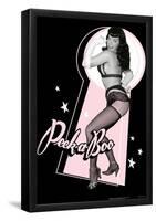 Bettie Page Peek-A-Boo Pin-Up-null-Framed Poster