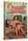 Bettie Page Queen of Pinup Pin-Up by Retro-A-Go-Go Poster-null-Stretched Canvas