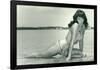 Bettie Page Summer Sun Bettie Pin-Up by Retro-A-Go-Go Poster-null-Framed Poster