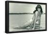Bettie Page Summer Sun Bettie Pin-Up-null-Framed Poster