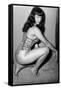 Bettie Page Vixen Pin-Up by Retro-A-Go-Go Poster-null-Framed Stretched Canvas