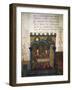 Betting on the Game of Dice, Miniature from the Treatise on Arithmetic-Filippo Carcano-Framed Giclee Print