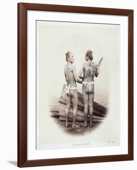 Betto or Groom, Tattooed a La Mode, 19th Century-Felice Beato-Framed Giclee Print