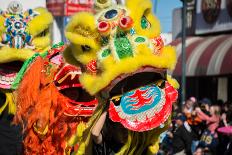 Chinese Lion during Golden Dragon Parede.-bettorodrigues-Framed Photographic Print