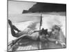 Betty Brooks and Patti McCarty Motor Boating at Catalina Island-Peter Stackpole-Mounted Photographic Print