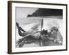 Betty Brooks and Patti McCarty Motor Boating at Catalina Island-Peter Stackpole-Framed Photographic Print