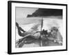 Betty Brooks and Patti McCarty Motor Boating at Catalina Island-Peter Stackpole-Framed Photographic Print
