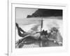 Betty Brooks and Patti McCarty Motor Boating at Catalina Island-Peter Stackpole-Framed Photographic Print