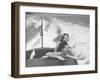 Betty Brooks and Patti McCarty Motor Boating at Catalina Island-Peter Stackpole-Framed Photographic Print