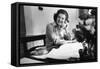 Betty Ford Works at Her Desk in the White House, 1974-76-null-Framed Stretched Canvas